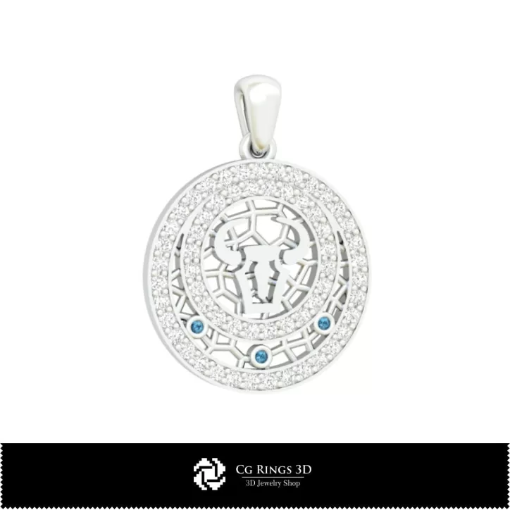 Set di Gioielli 3D per Bambini con Zodiac Toro Set di Gioielli 3D per Bambini con Zodiac Toro