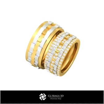 Anelli da 3D per Matrimonio, Gioielli 3D CAD, Anelli 3D CAD, Fedi Nuziali 3D