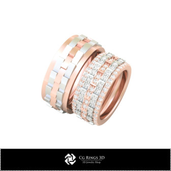 3D Wedding Ring Home, Bijoux 3D CAO, Anneaux 3D CAO, Bandes de Mariage 3D