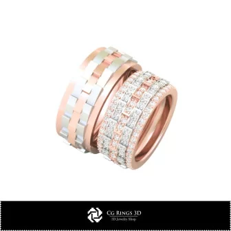 3D Wedding Ring Home, Bijuterii 3D , Inele 3D CAD, Verighete 3D