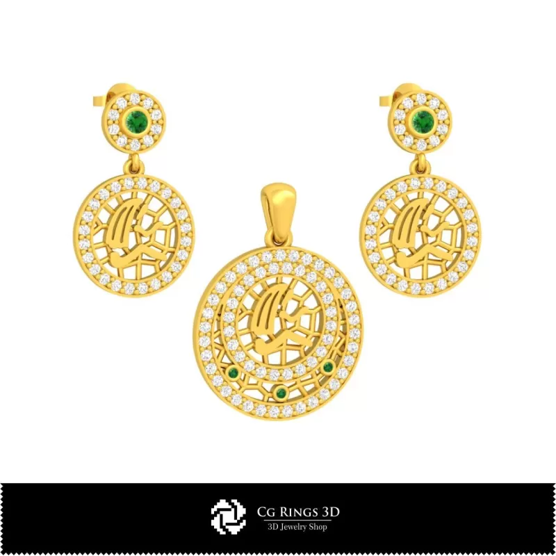 Ensemble de bijoux enfants 3D avec signe astrologique Vierge Ensemble de bijoux enfants 3D avec signe astrologique Vierge