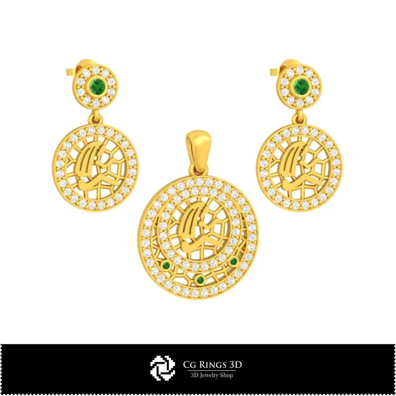 Ensemble de bijoux enfants 3D avec signe astrologique Vierge