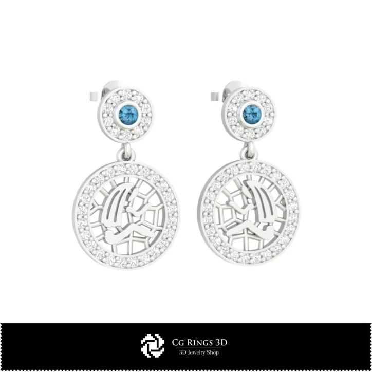 Ensemble bijoux 3D avec signe astrologique Vierge Ensemble bijoux 3D avec signe astrologique Vierge