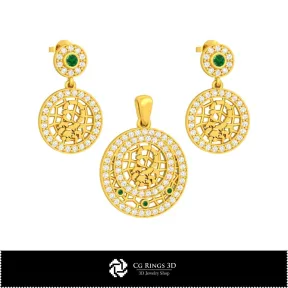 Set di gioielli 3D per bambini con tema Scorpione, set di gioielli 3D CAD