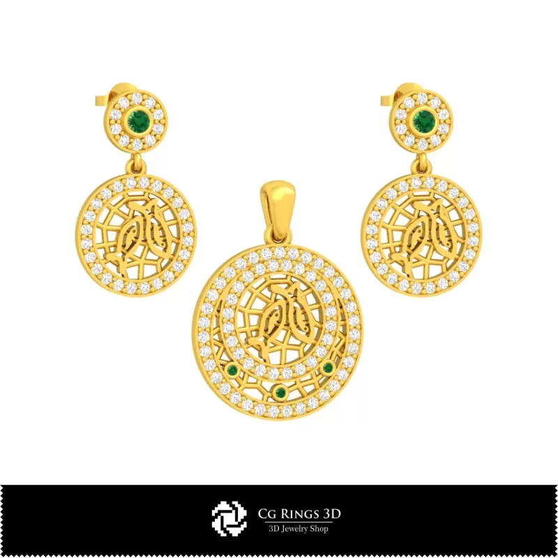 Conjunto de Joyería Infantil 3D con Signo Zodiacal Piscis