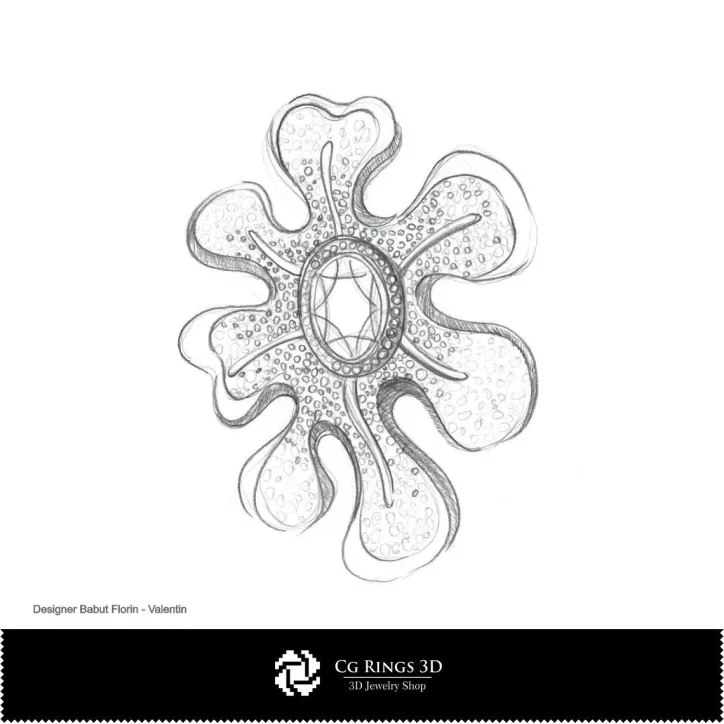 Anhänger-Skizze – Schmuckdesign