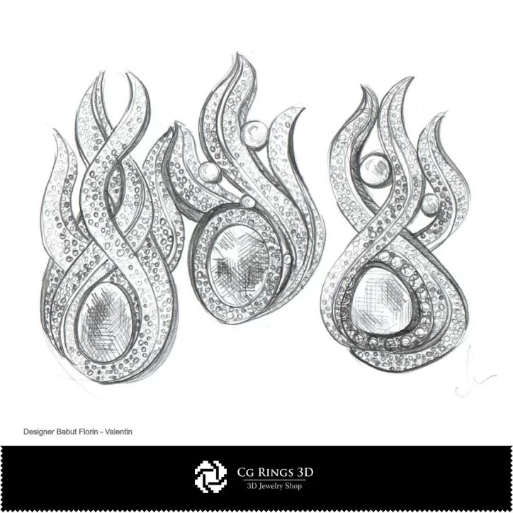 Croquis de Broche-Bijoux Design