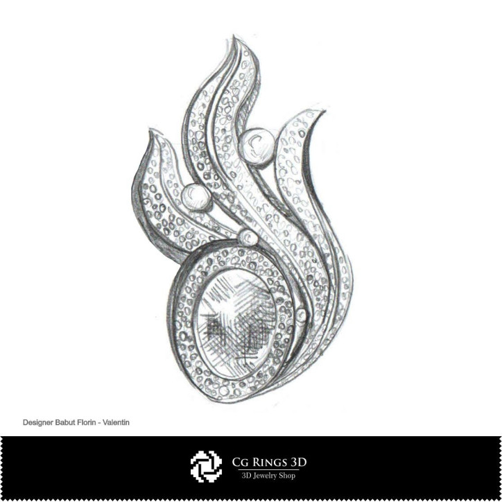 Brooch Sketch-Jewelry Design