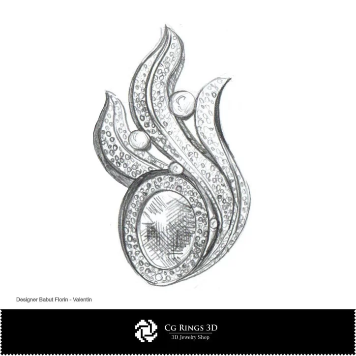 Croquis de Broche-Bijoux Design