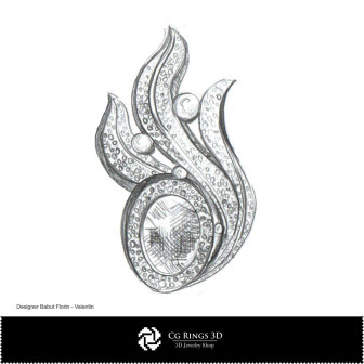 Brooch Sketch-Jewelry Design Jewelry Sketches