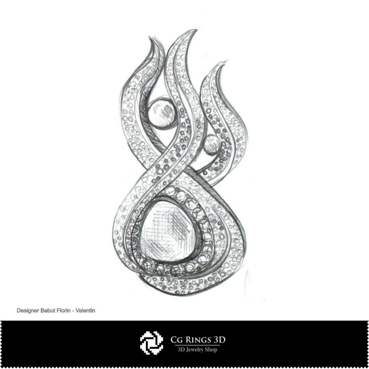 Brooch Sketch-Jewelry Design