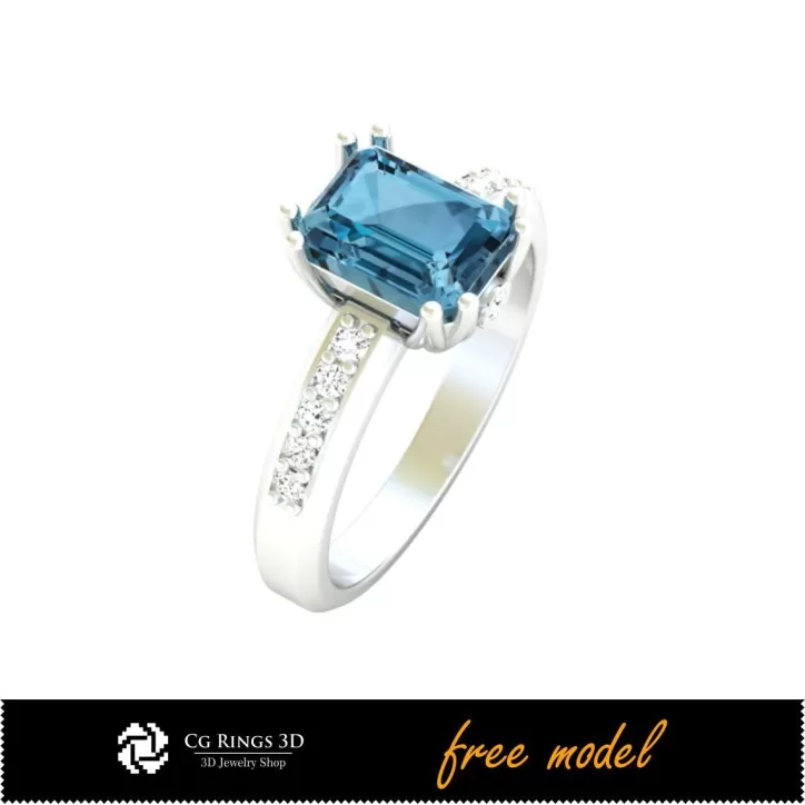 Anello di fidanzamento 3D - Modello 3D gratuito