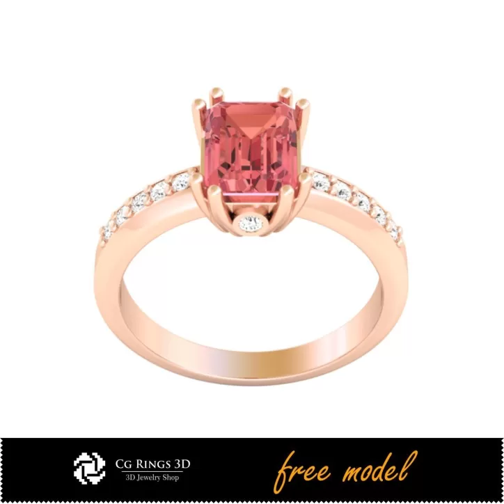 Anillo de compromiso 3D - Modelo 3D gratuito Anillo de compromiso 3D - Modelo 3D gratuito