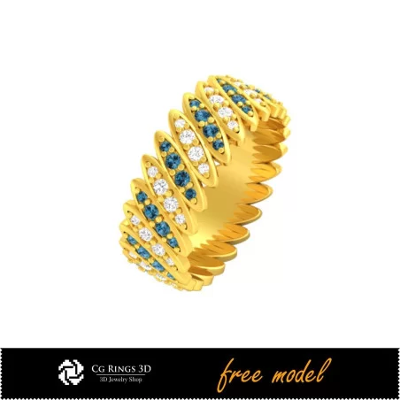 3D Eternity Band Ring - Free 3D Jewelry Home, Jewelry 3D CAD, Free 3D Jewelry, Rings 3D CAD , Wedding Bands 3D, Eternity Bands 