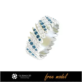 3D Eternity Band Ring - Free 3D Jewelry Home, Jewelry 3D CAD, Free 3D Jewelry, Rings 3D CAD , Wedding Bands 3D, Eternity Bands 