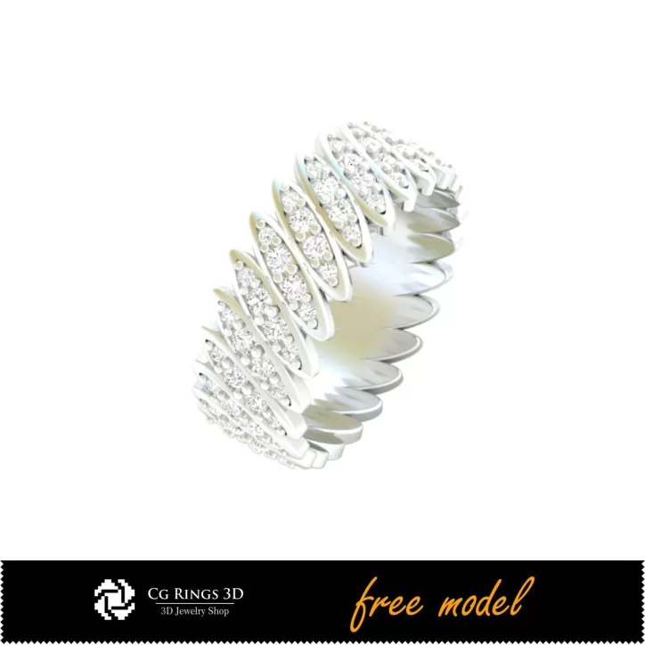 Bague Eternity Band - Bijoux 3D Gratuits