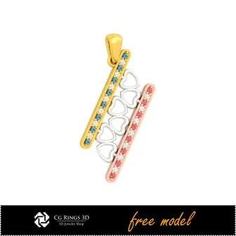 3D Pendant - Free 3D Model Home, Jewelry 3D CAD, Free 3D Jewelry, Pendants 3D CAD , Free 3D Pendants 