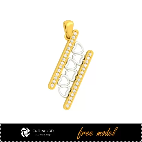 3D Pendant - Free 3D Model Home, Jewelry 3D CAD, Free 3D Jewelry, Pendants 3D CAD , Free 3D Pendants 