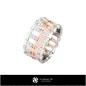 3D Ladies Wedding Bands With Diamonds