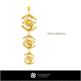 3D-Kugel-Anhänger Zuhause, Schmuck 3D-CAD, Anhänger 3D-CAD, 3D-Kugel-Anhänger