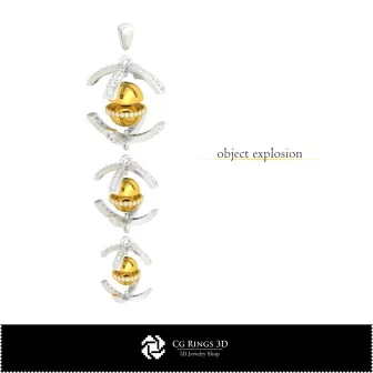 3D-Kugelanhänger Zuhause, Schmuck 3D-CAD, Anhänger 3D-CAD, 3D-Kugelanhänger