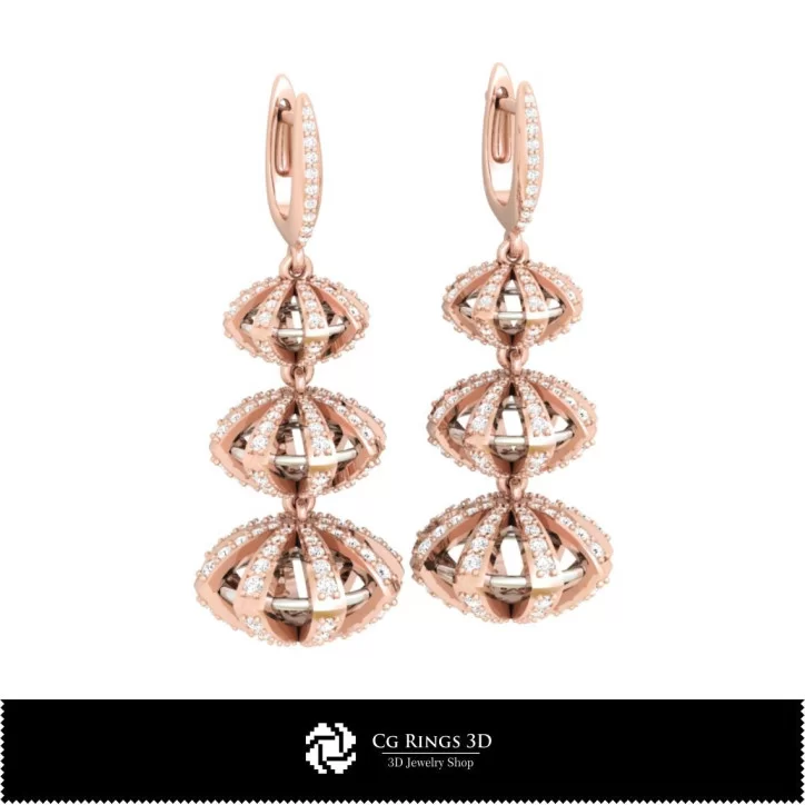 Bijoux-Boucles d'oreilles 3D CAO