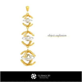 3D-Kugel-Anhänger Zuhause, Schmuck 3D-CAD, Anhänger 3D-CAD, 3D-Diamant-Anhänger, 3D-Kugel-Anhänger