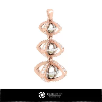 3D-Kugel-Anhänger Zuhause, Schmuck 3D-CAD, Anhänger 3D-CAD, 3D-Diamant-Anhänger, 3D-Kugel-Anhänger