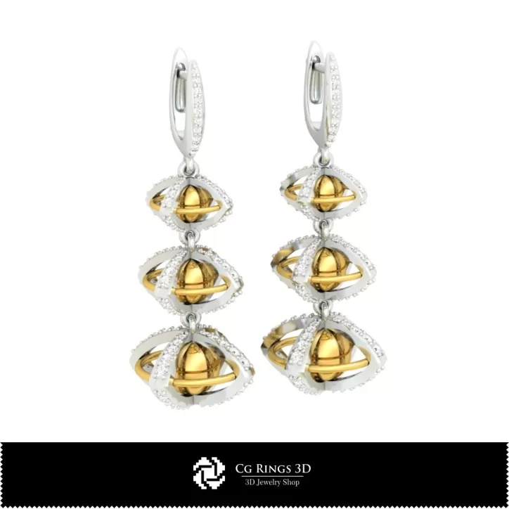 Boucles d'oreilles boule 3D Boucles d'oreilles boule 3D