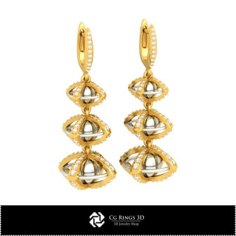 3D Ball Earrings Home, Bijuterii 3D , Cercei 3D  CAD, Cercei cu Diamante 3D, Cercei Picatura 3D, Cercei Candelabru 3D