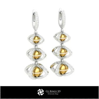 3D Ball Earrings Home, Bijuterii 3D , Cercei 3D CAD, Cercei cu Diamante 3D, Cercei Picatura 3D, Cercei Candelabru 3D