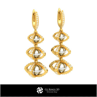 3D Ball Earrings Home, Bijuterii 3D , Cercei 3D  CAD, Cercei cu Diamante 3D, Cercei Picatura 3D, Cercei Candelabru 3D