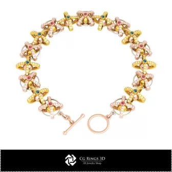 Pulsera bola 3D hogar, Joyería CAD 3D, Pulseras CAD 3D, Pulseras de diamantes 3D, Pulseras 3D