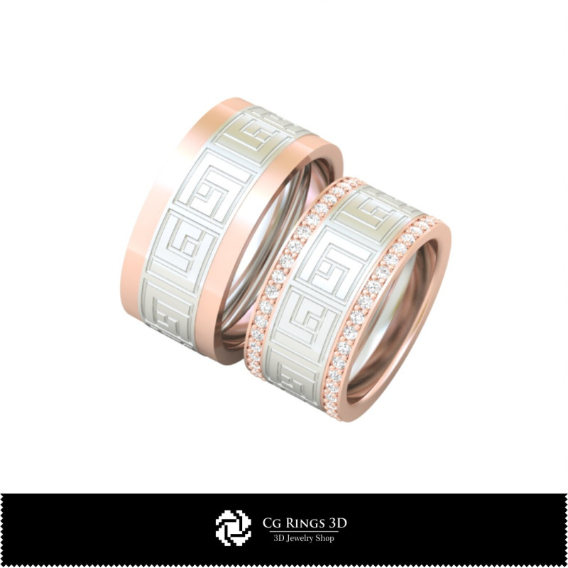 3D Wedding Ring With Diamonds Home, Bijoux 3D CAO, Anneaux 3D CAO, Bandes de Mariage 3D, Anneaux de Diamant 3D 