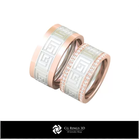 3D Wedding Ring With Diamonds Home, Bijoux 3D CAO, Anneaux 3D CAO, Bandes de Mariage 3D, Anneaux de Diamant 3D 