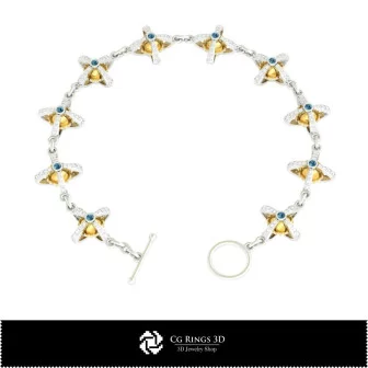 Bracciale 3D a Sfera Casa, Gioielli 3D CAD, Braccialetti 3D CAD, Braccialetti con Diamanti 3D, Braccialetti 3D