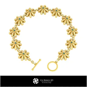 Pulsera con Diamantes - Joyería CAD 3D