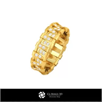 Alianzas de boda femeninas en 3D con diamantes Inicio, Joyería CAD 3D, Anillos CAD 3D, Alianzas 3D, Anillos con diamantes 3D