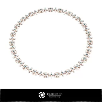 Joyería-Collares CAD 3D, Joyería CAD 3D, Collares CAD 3D, Collares de diamantes 3D