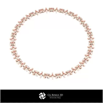Joyería-Collares CAD 3D, Joyería CAD 3D, Collares CAD 3D, Collares de diamantes 3D