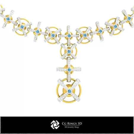 Joyería-Collar CAD 3D Joyería CAD 3D, Collares CAD 3D, Collares de diamantes 3D