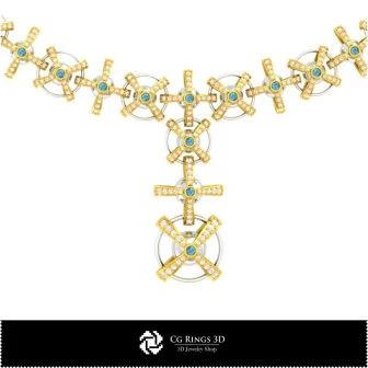 Jewerly-Necklaces 3D CAD Jewelry 3D CAD, Necklaces 3D CAD , 3D Diamond Necklaces