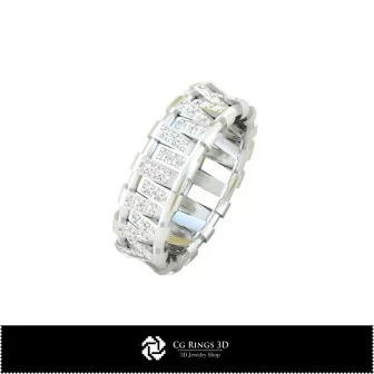 Modèles 3D Alliances Femme avec Diamants Accueil, Bijoux CAO 3D, Bagues CAO 3D, Alliances 3D, Bagues avec Diamants 3D