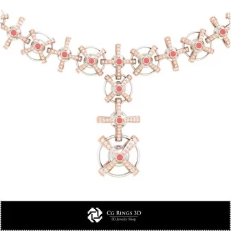 Jewerly-Necklaces 3D CAD Jewelry 3D CAD, Necklaces 3D CAD , 3D Diamond Necklaces