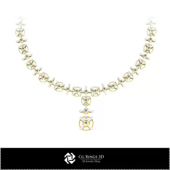 Jewerly-Necklaces 3D CAD Jewelry 3D CAD, Necklaces 3D CAD , 3D Diamond Necklaces