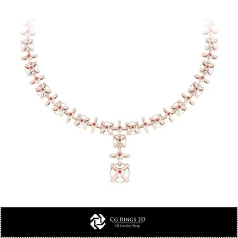 Jewerly-Necklaces 3D CAD Jewelry 3D CAD, Necklaces 3D CAD , 3D Diamond Necklaces