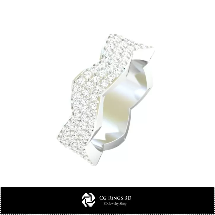 Inel de logodnă cu diamante - Bijuterii 3D CAD Inel de logodnă cu diamante - Bijuterii 3D CAD
