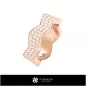 Anillo de boda con diamantes - Joyería 3D CAD
