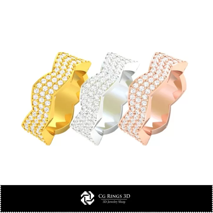 Inel de logodnă cu diamante - Bijuterii 3D CAD Inel de logodnă cu diamante - Bijuterii 3D CAD