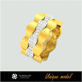 3D Unique Wedding Bands CB Home, Bijoux 3D CAO, Bijoux Unique 3D, Anneaux 3D CAO, Bandes de Mariage 3D, Anneaux  de Mode 3D 